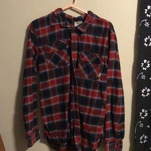 Vans Navy blue and red flannel
